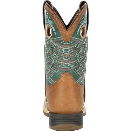 Durango Lil' Rebel Pro Big Kid's Teal Western Boot