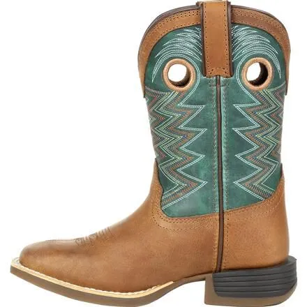 Durango Lil' Rebel Pro Big Kid's Teal Western Boot