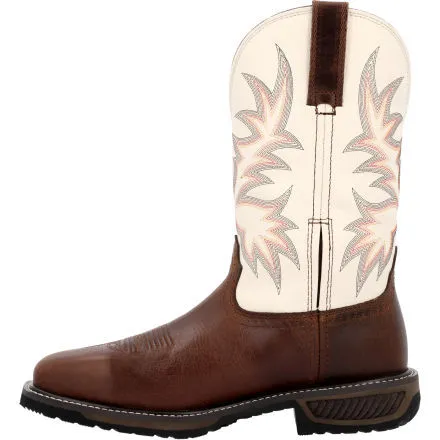 Durango® WorkHorse™ Chocolate Bone Steel Toe Western Work Boot