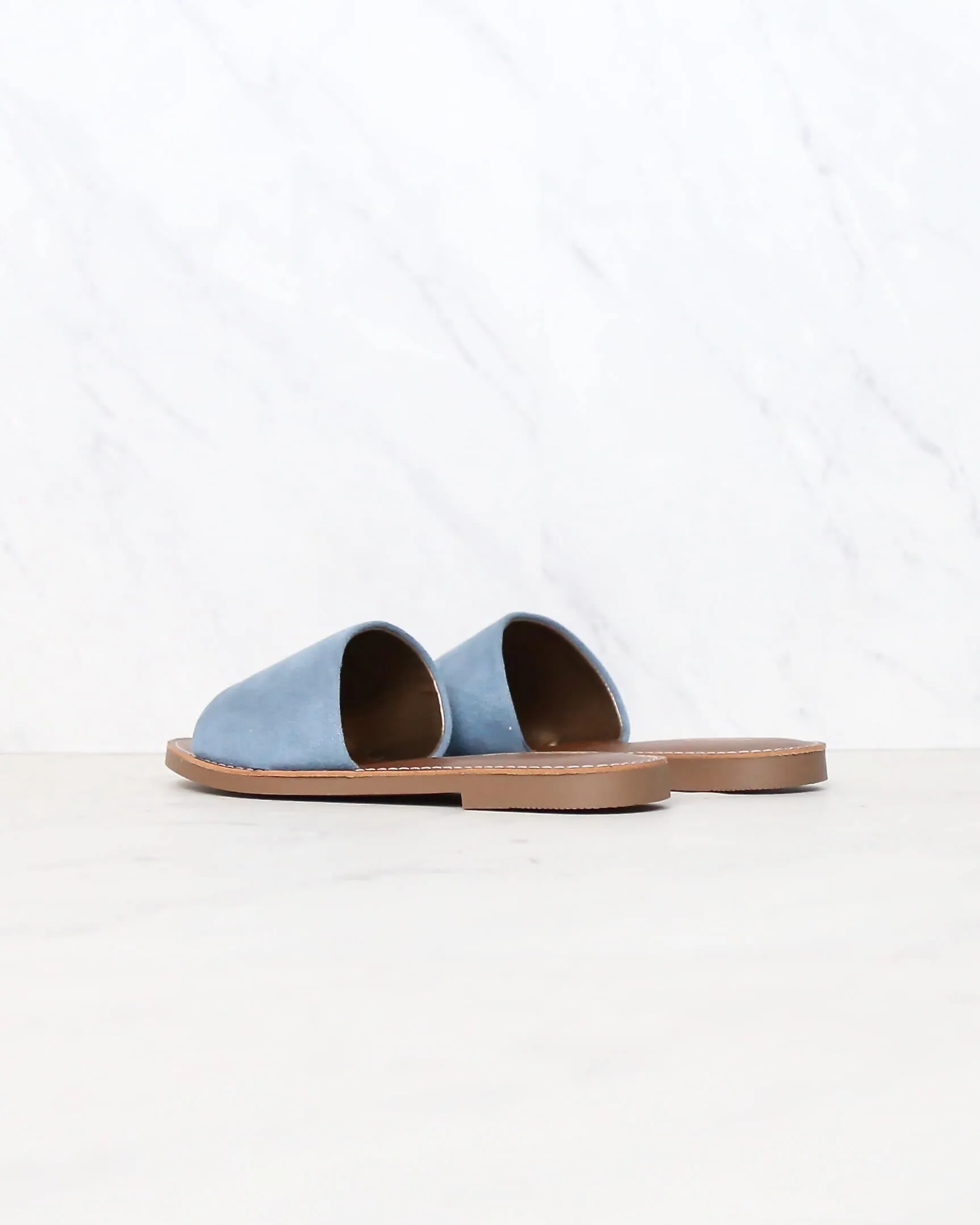 Faux Suede Slip On Sandals in More Colors