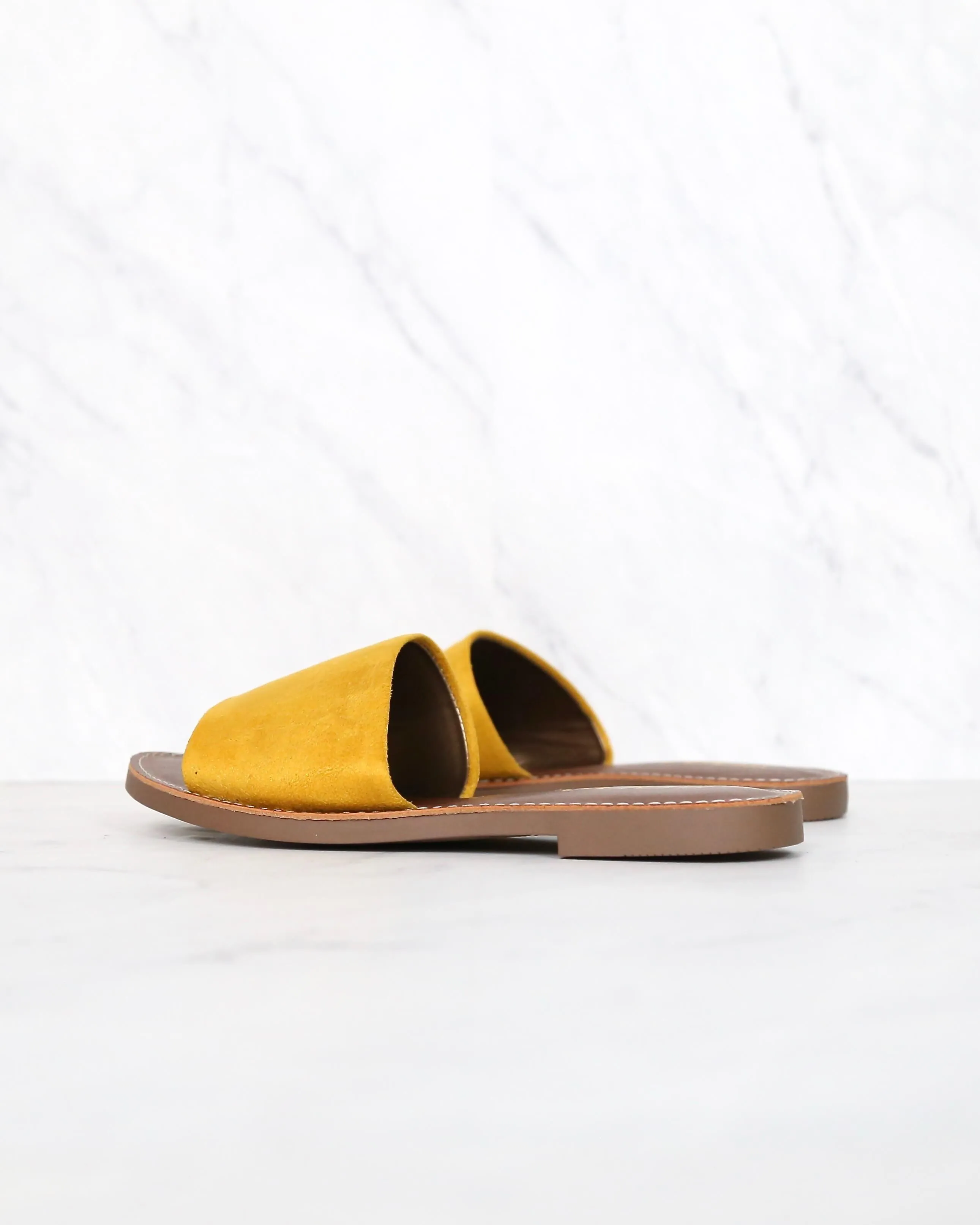 Faux Suede Slip On Sandals in More Colors