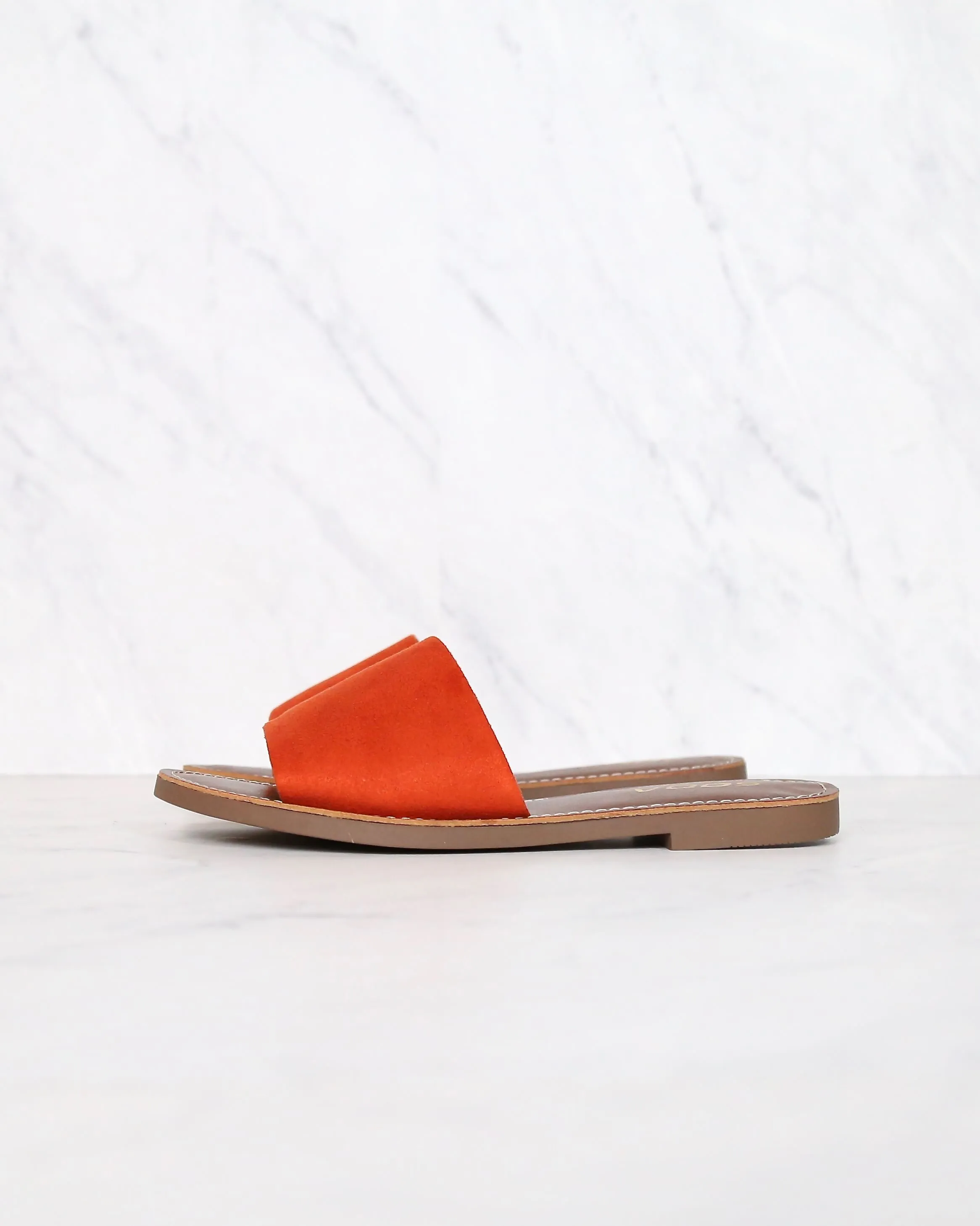 Faux Suede Slip On Sandals in More Colors