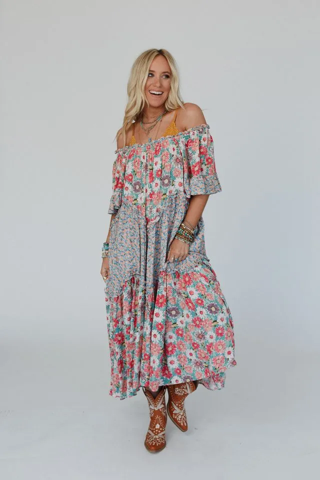 Garden Grace Wing Sleeve Dress - Sage