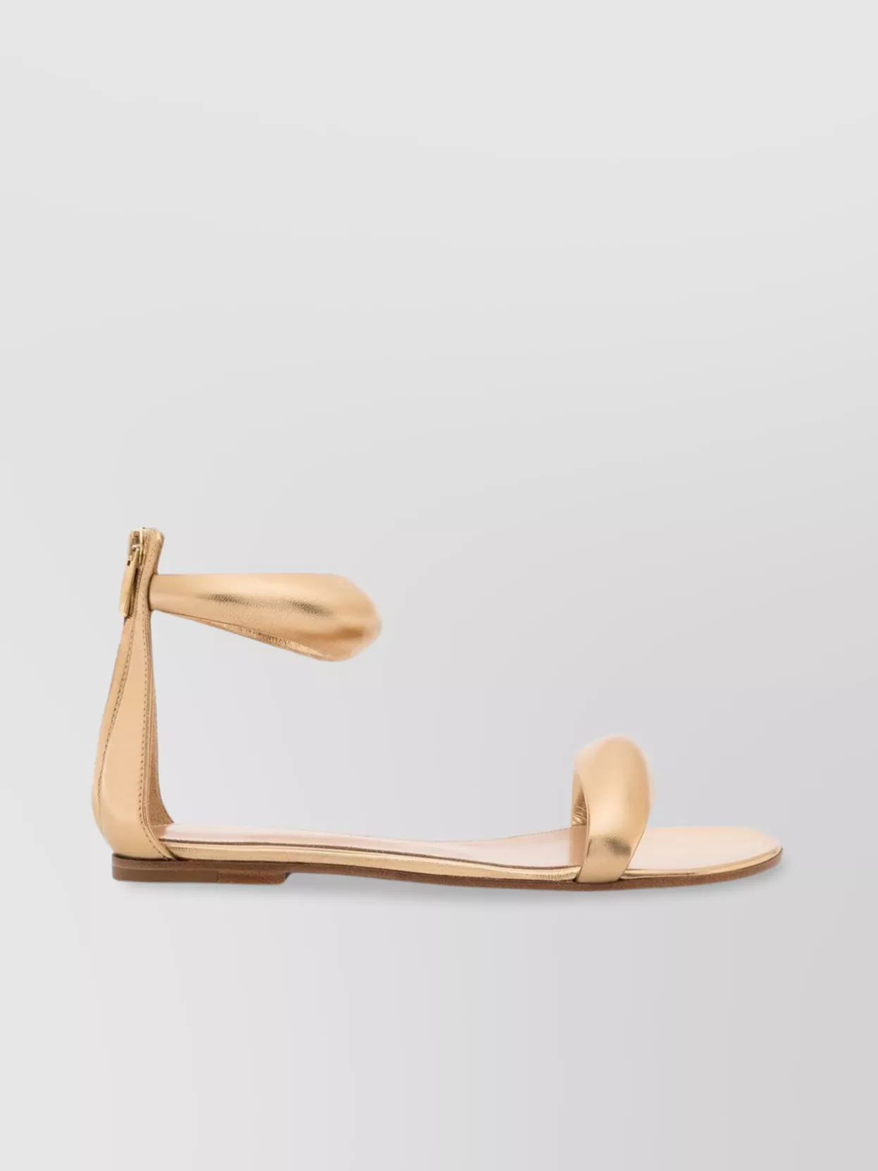 Gianvito Rossi   Leather sandals with metallic ankle strap