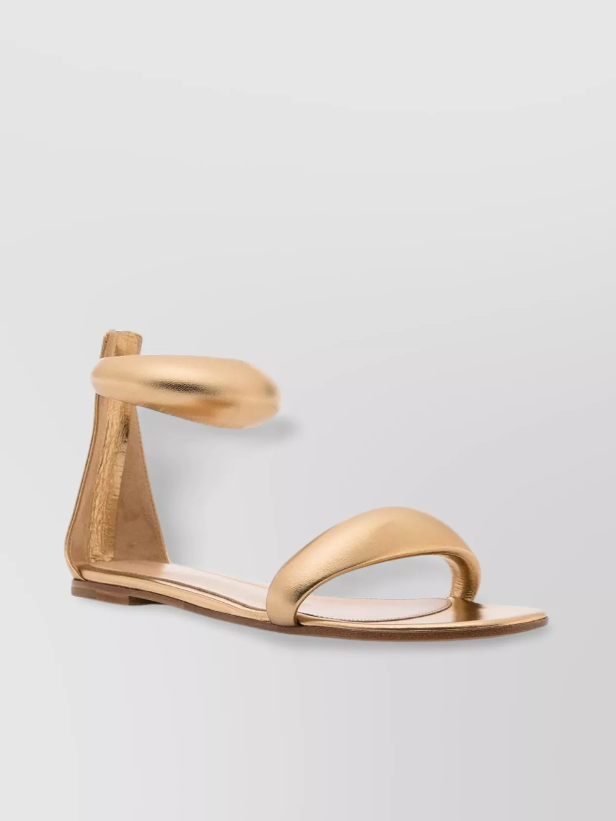 Gianvito Rossi   Leather sandals with metallic ankle strap