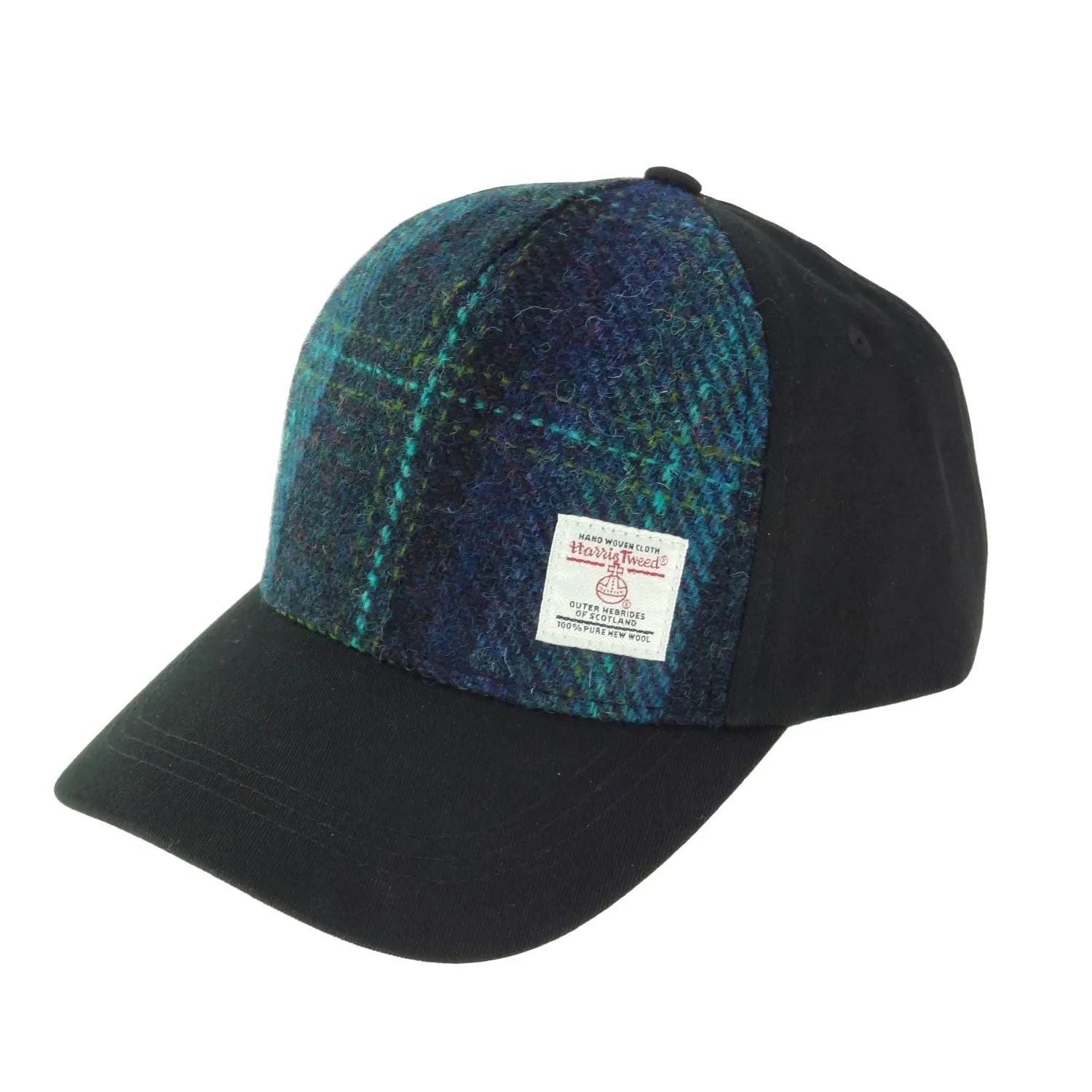 Glen Appin Baseball Cap with Harris Tweed