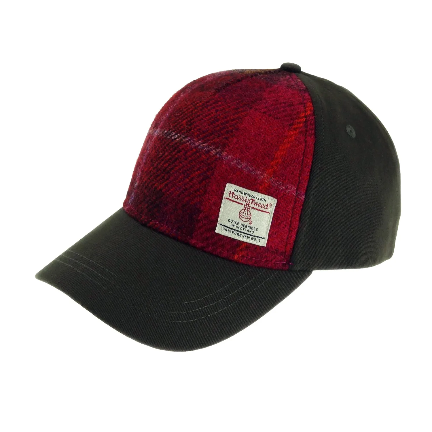 Glen Appin Baseball Cap with Harris Tweed