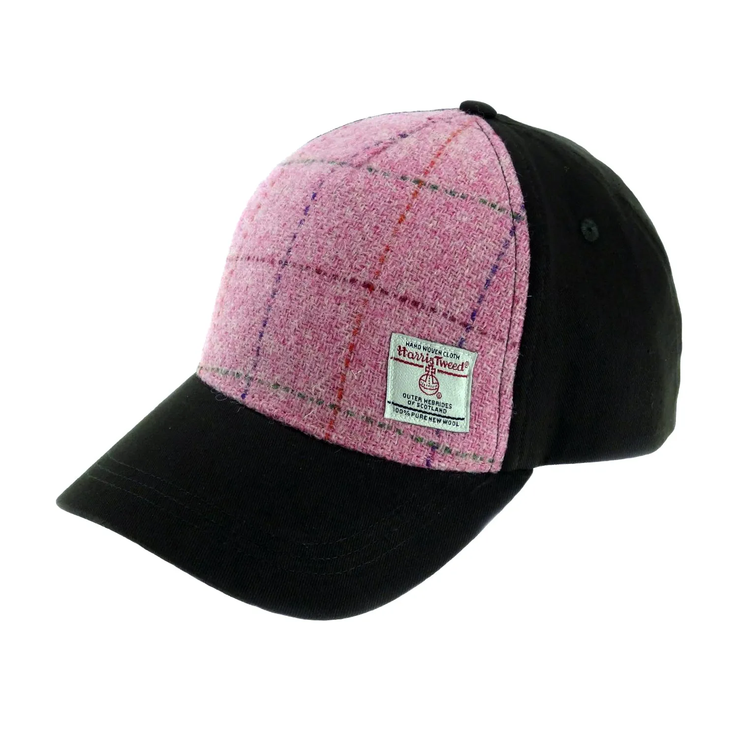 Glen Appin Baseball Cap with Harris Tweed