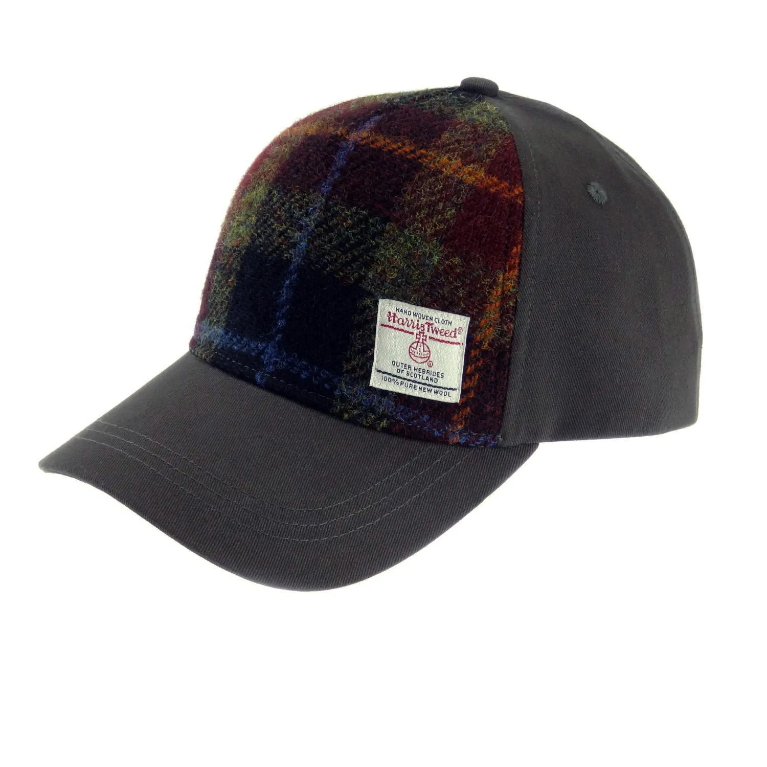 Glen Appin Baseball Cap with Harris Tweed