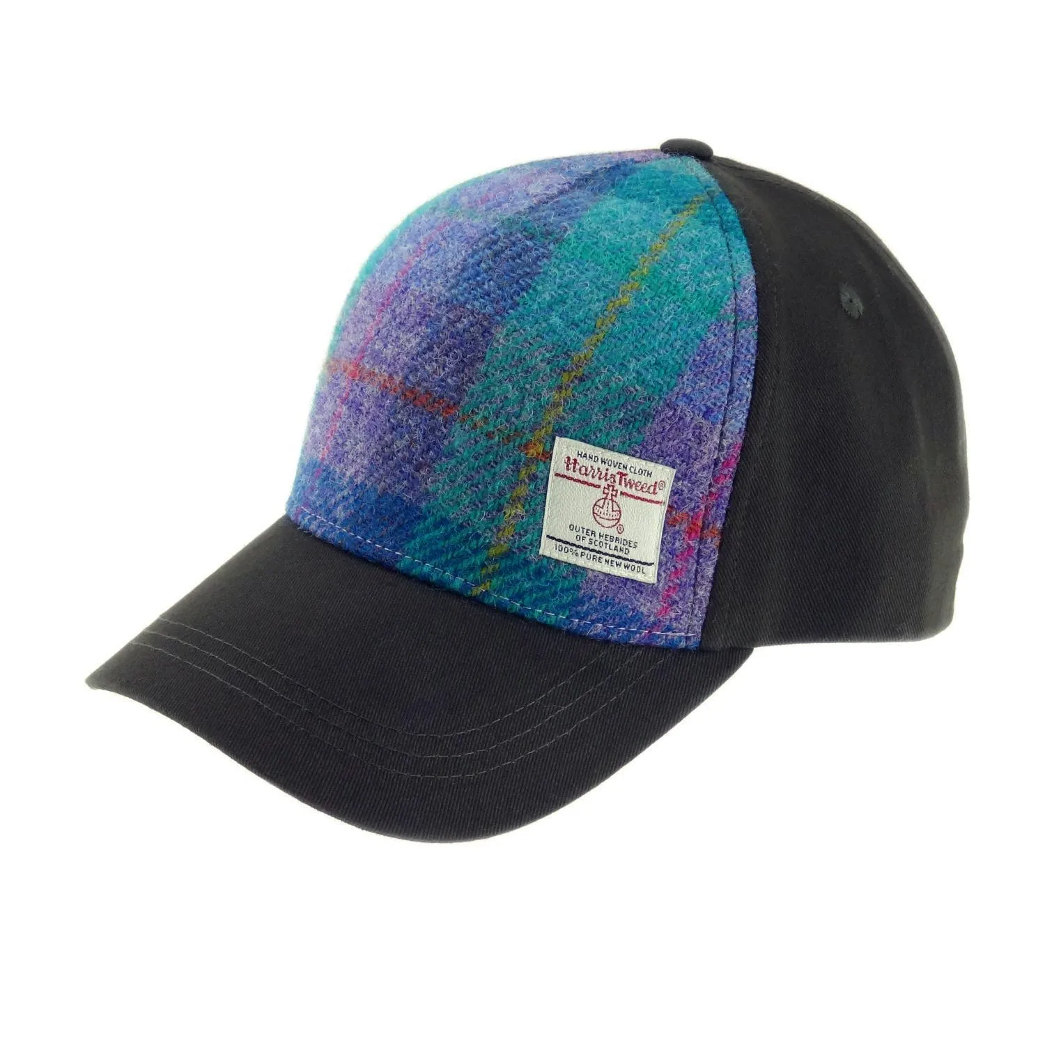 Glen Appin Baseball Cap with Harris Tweed