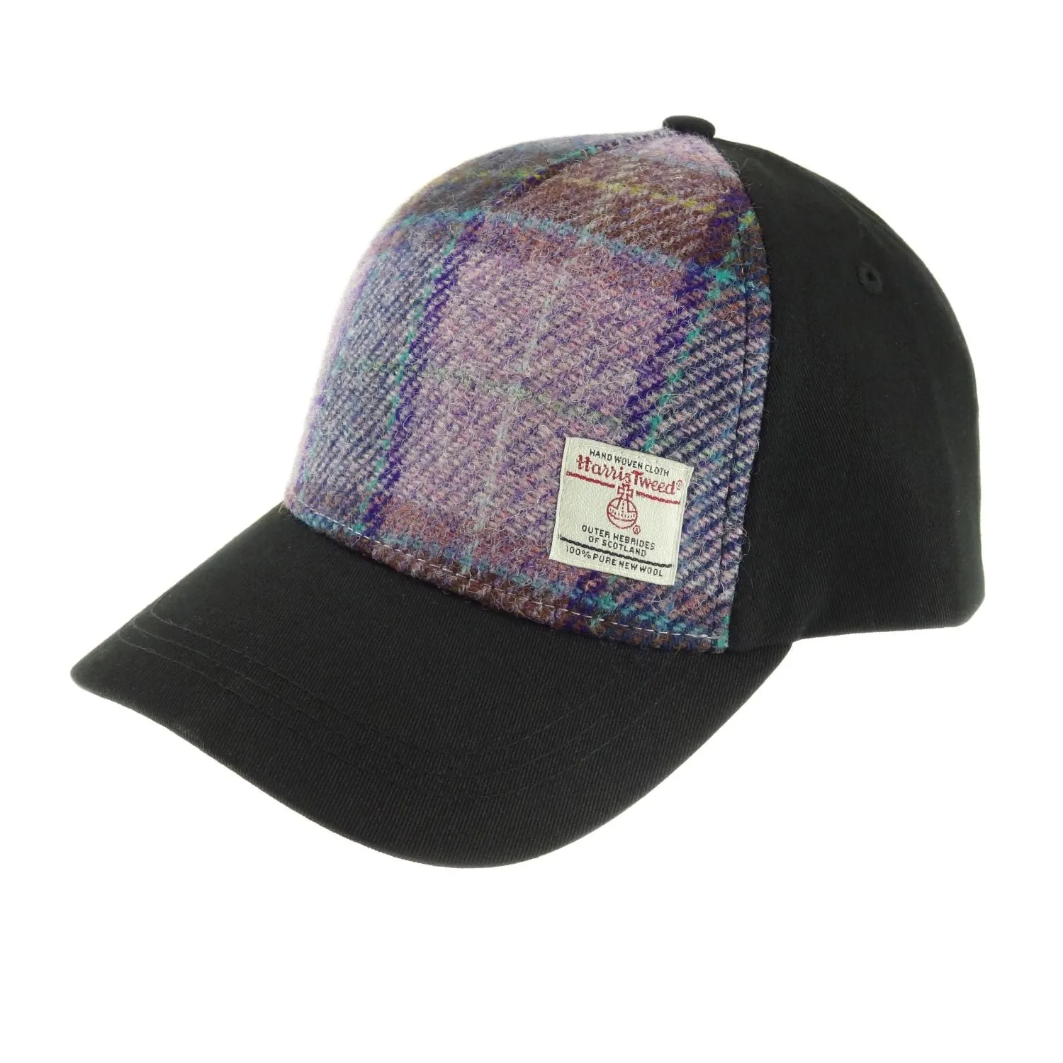 Glen Appin Baseball Cap with Harris Tweed