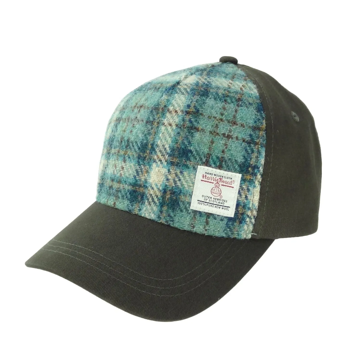 Glen Appin Baseball Cap with Harris Tweed