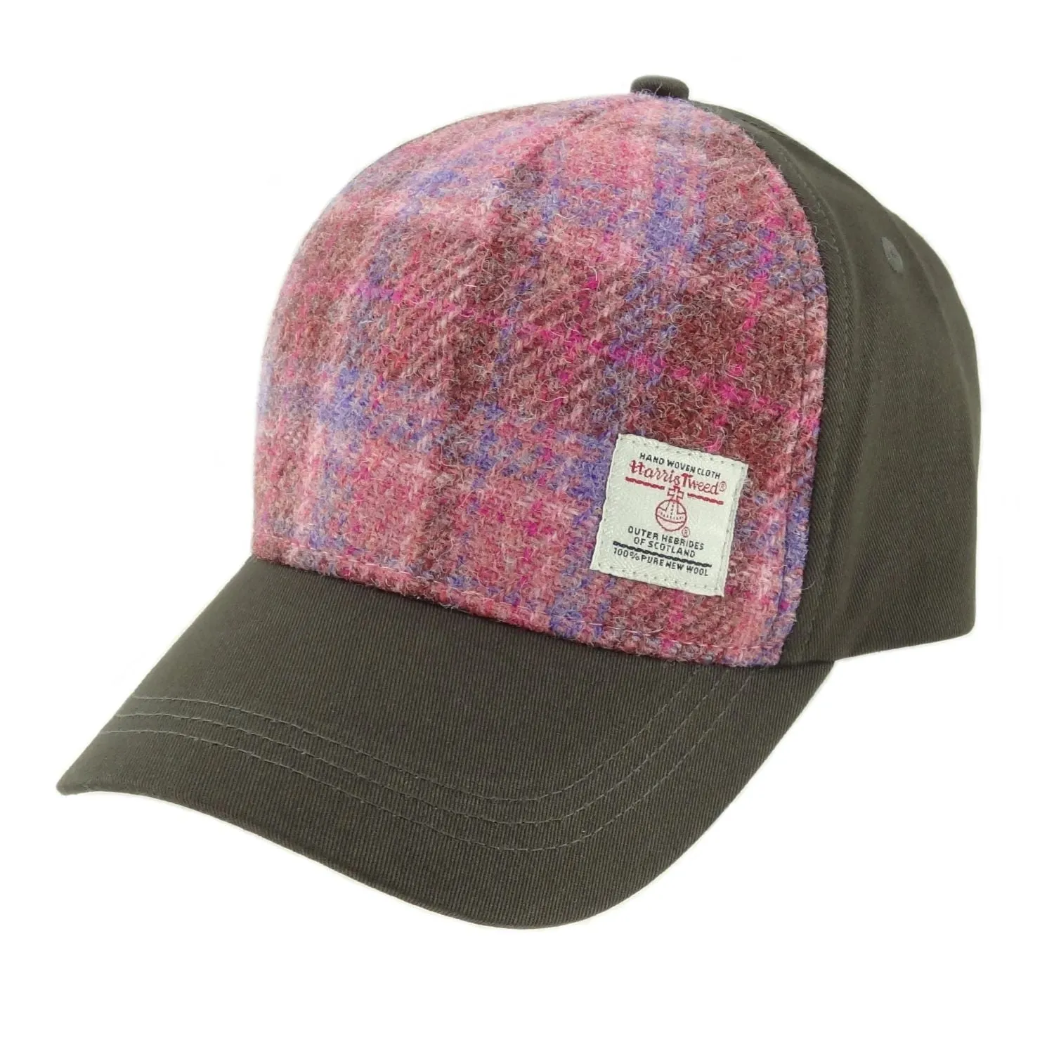 Glen Appin Baseball Cap with Harris Tweed