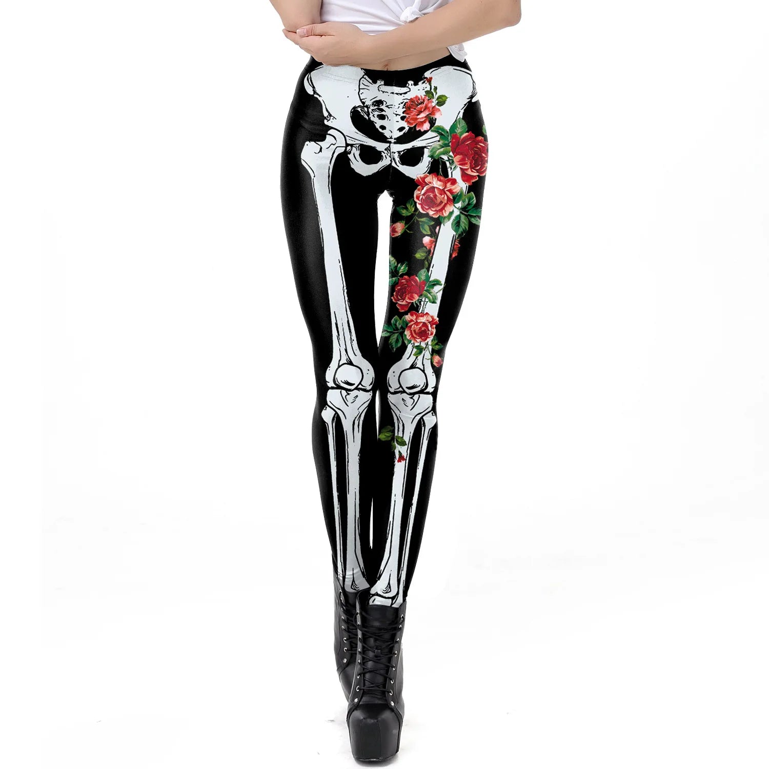 Gothic Fitness Leggings with Print - Perfect for Workouts