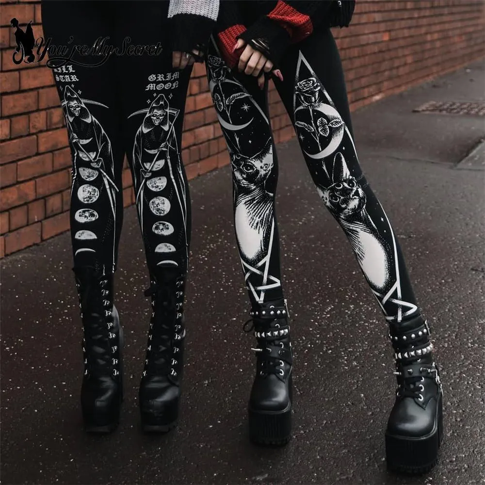 Gothic Leggings for Women - Dark and Grunge Style with Sexy Black Design