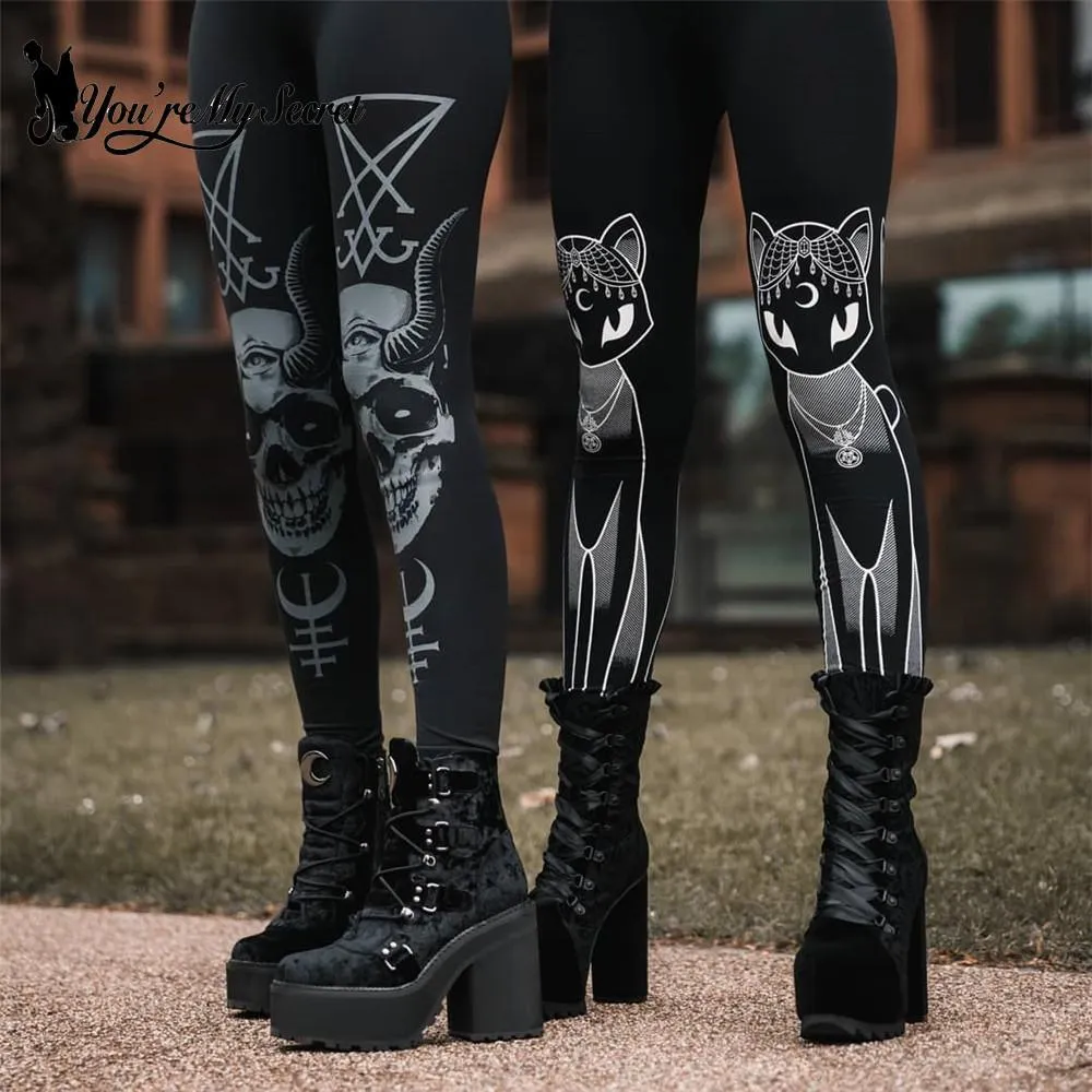 Gothic Leggings for Women - Dark and Grunge Style with Sexy Black Design