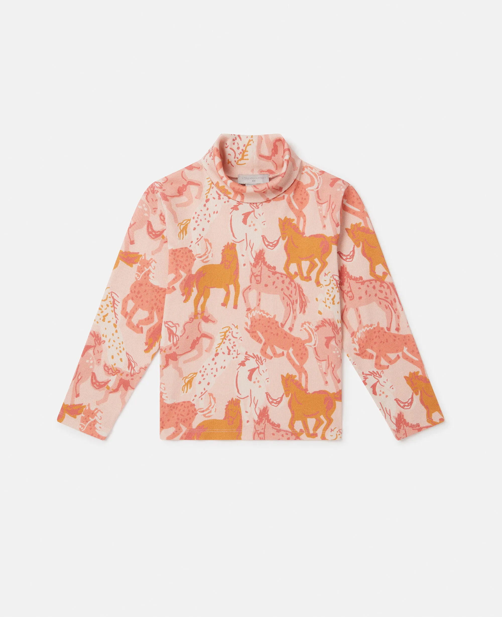 Horse Print Turtleneck Top