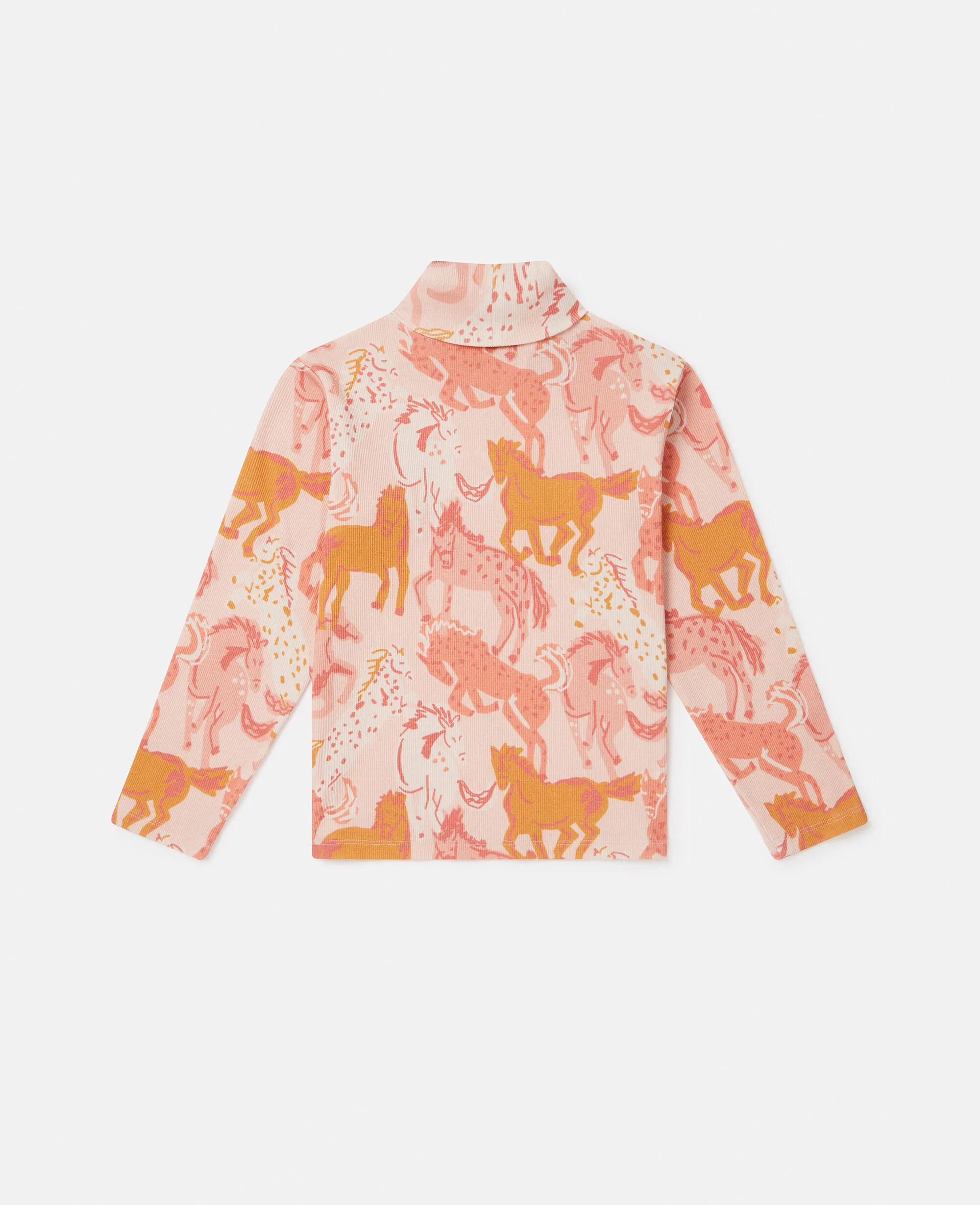 Horse Print Turtleneck Top