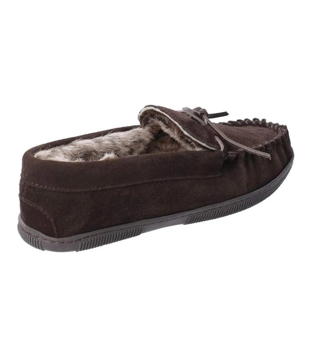 Hush Puppies Mens Ace Slip On Leather Slipper (Chocolate) - UTFS6637