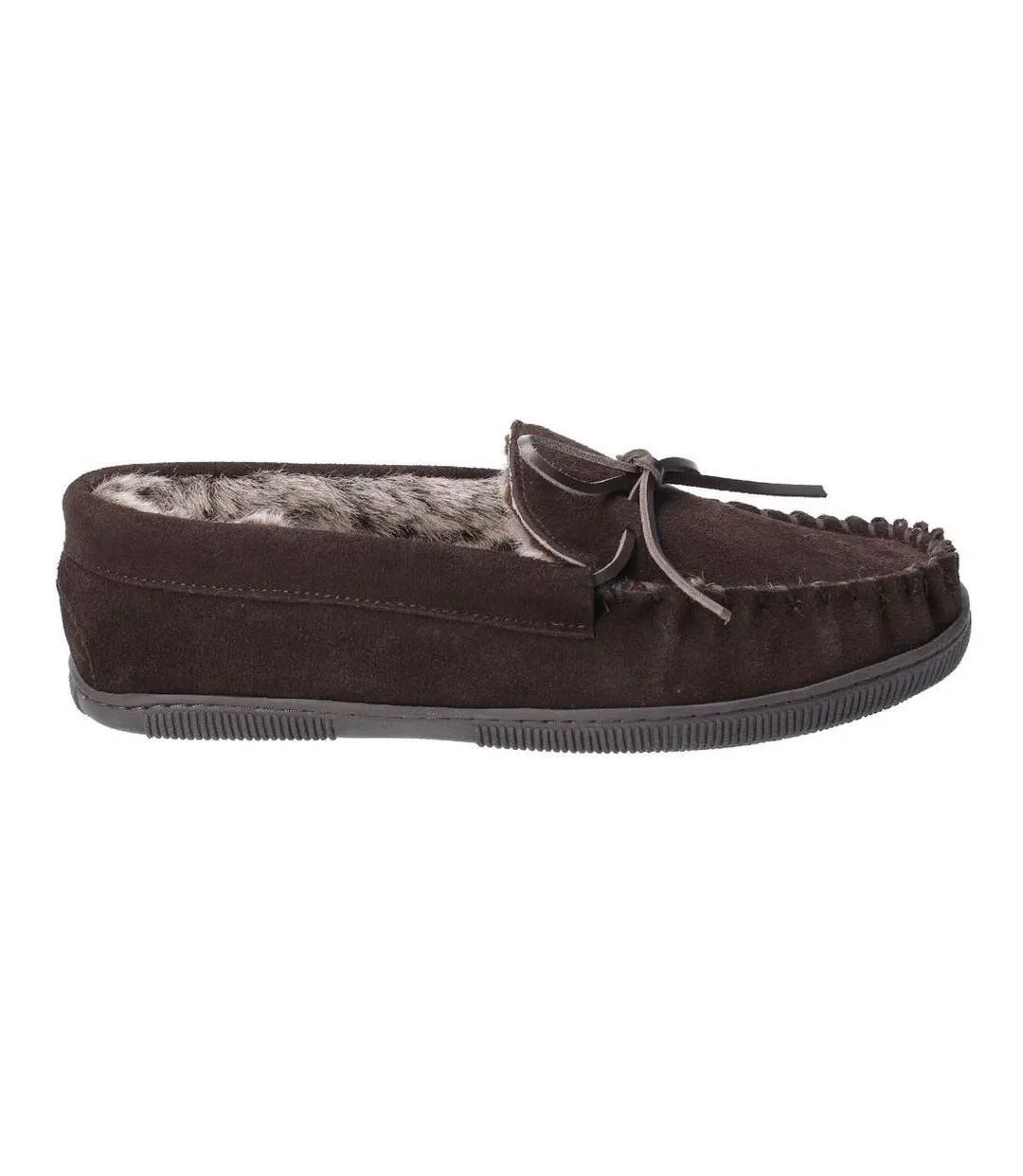 Hush Puppies Mens Ace Slip On Leather Slipper (Chocolate) - UTFS6637