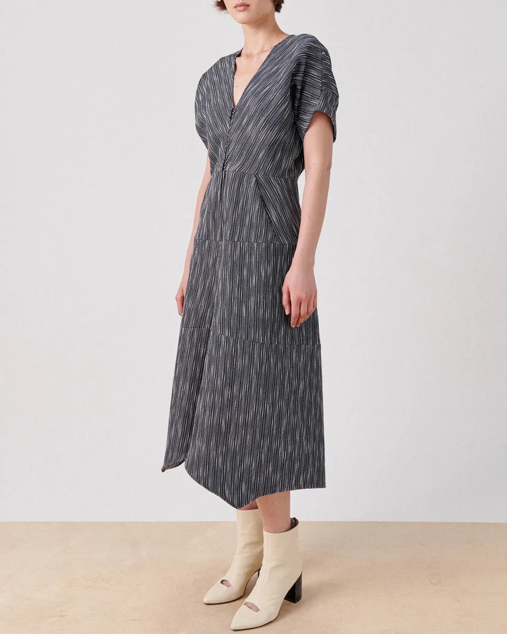 Ink Cotton Tweed Aissa Joi Dress