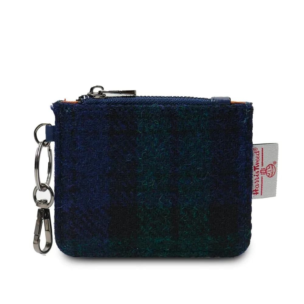 Islander Card Zip Wallet with Harris Tweed