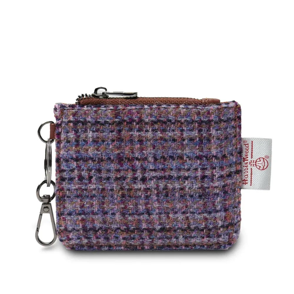 Islander Card Zip Wallet with Harris Tweed