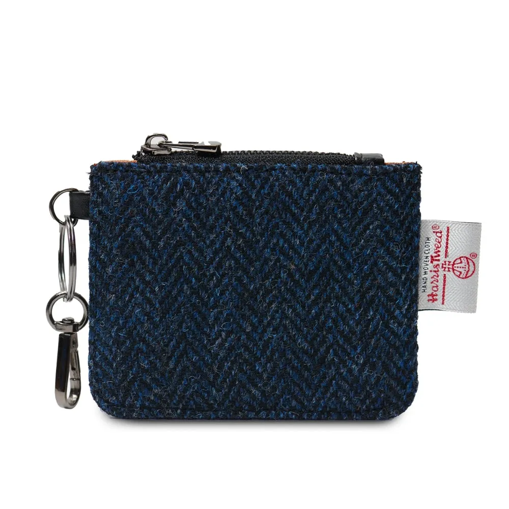 Islander Card Zip Wallet with Harris Tweed