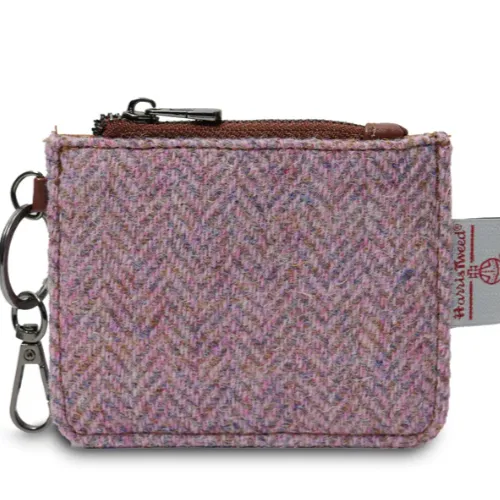 Islander Card Zip Wallet with Harris Tweed