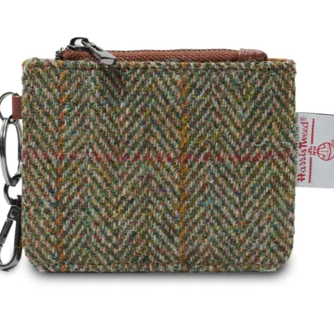 Islander Card Zip Wallet with Harris Tweed