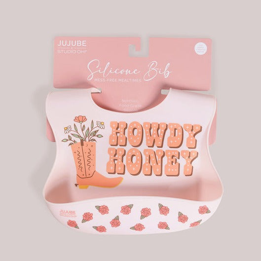 JuJuBe x Studio Oh! Howdy Bloomin' Boot Silicone Bib