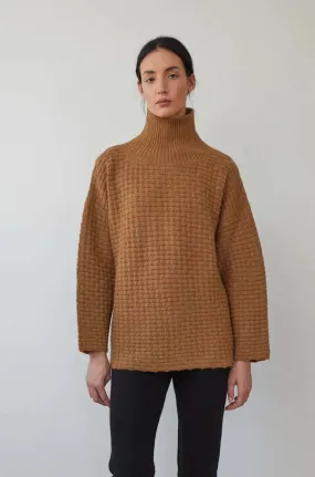 Lattice Turtleneck - Fawn