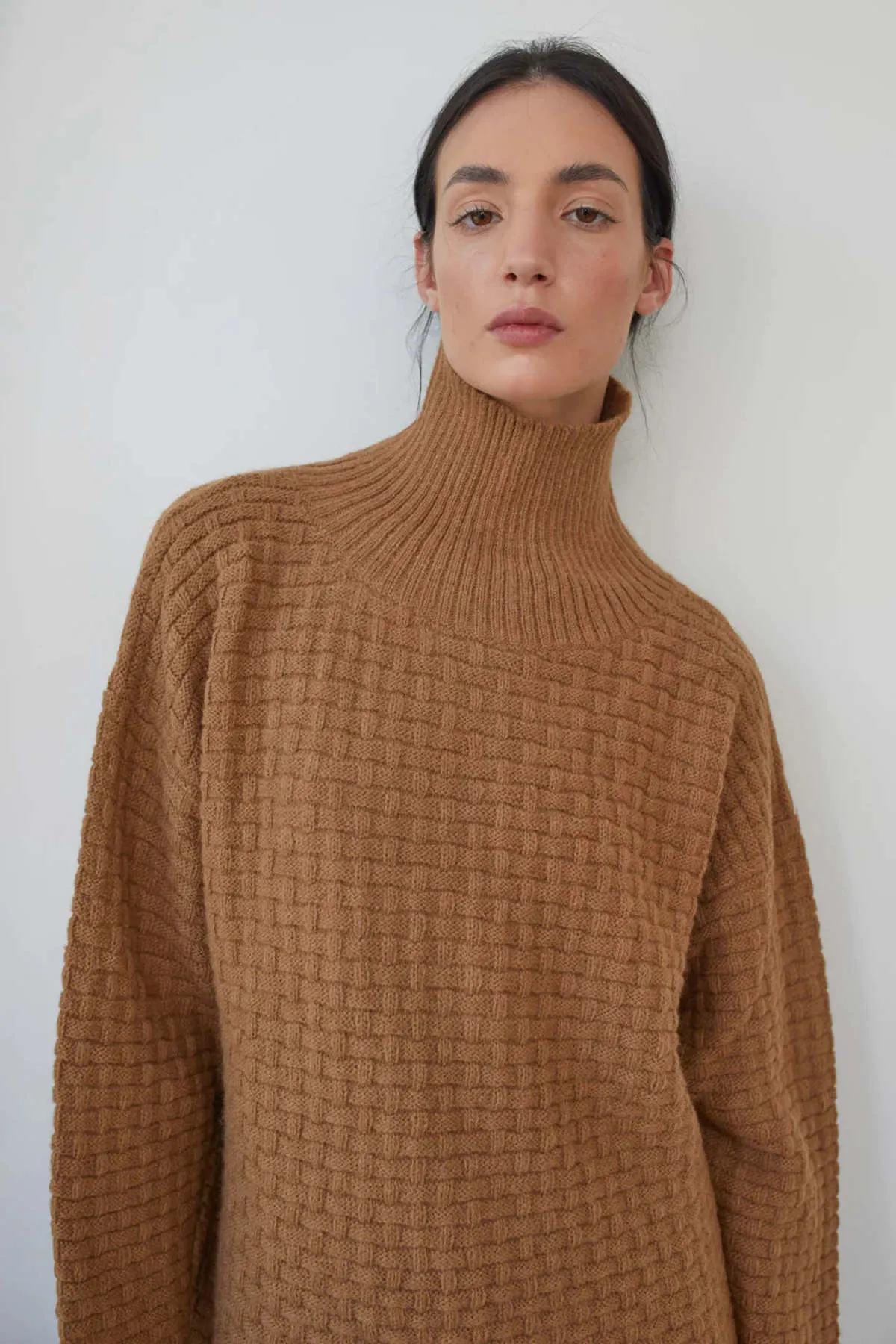 Lattice Turtleneck - Fawn