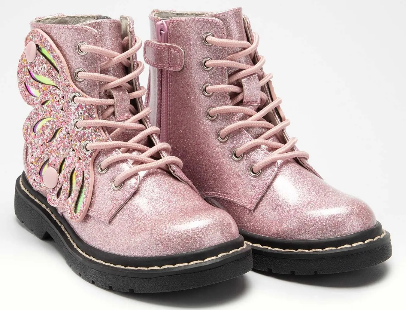 Lelli Kelly LK 5544 Fairy Wings Pink Glitter Ankle Boot Limited Edition