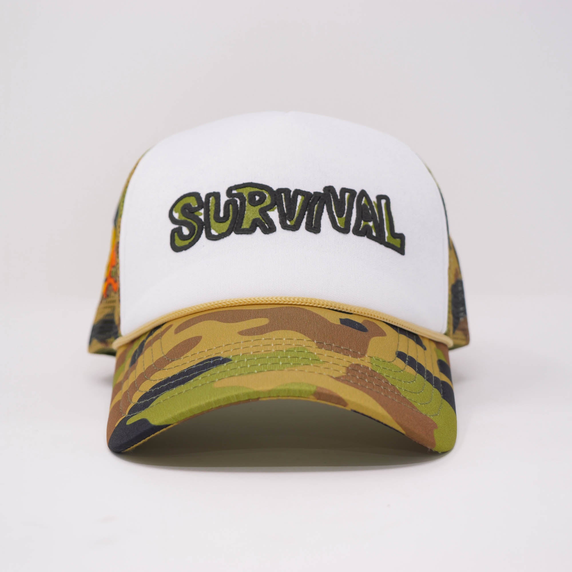 LUCKY ROLL TRUCKER HAT CAMO GREEN