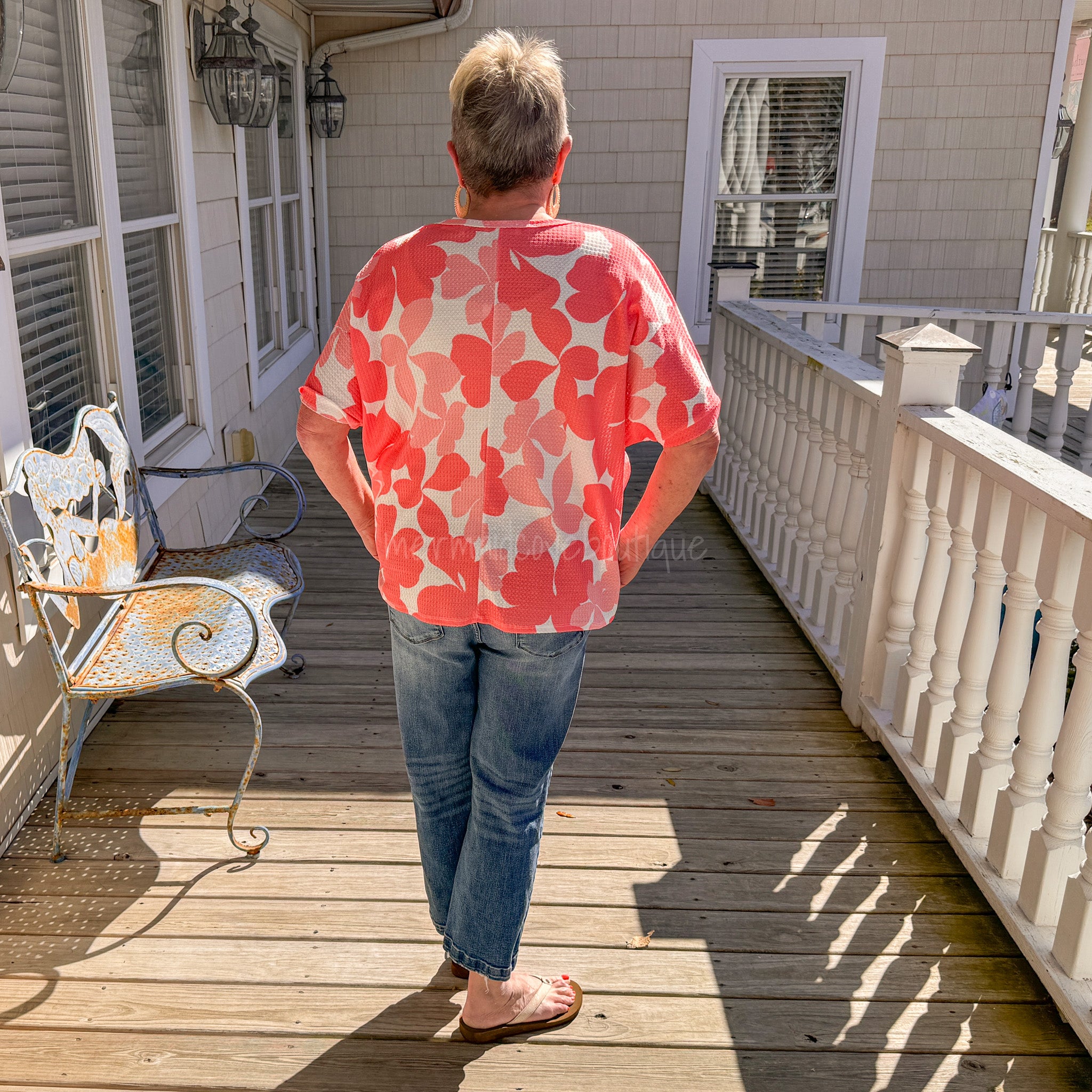 Mandie Top in Coral