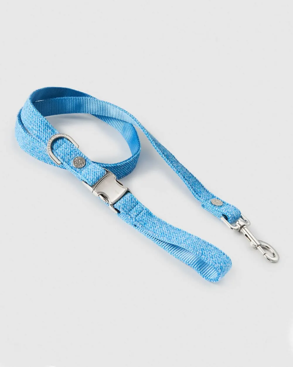 Matching Blue Luxury Tweed Bundle - Collar, Lead and Harness