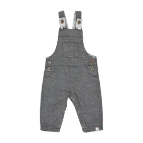 Me & Henry Black Herringbone Woven Overalls