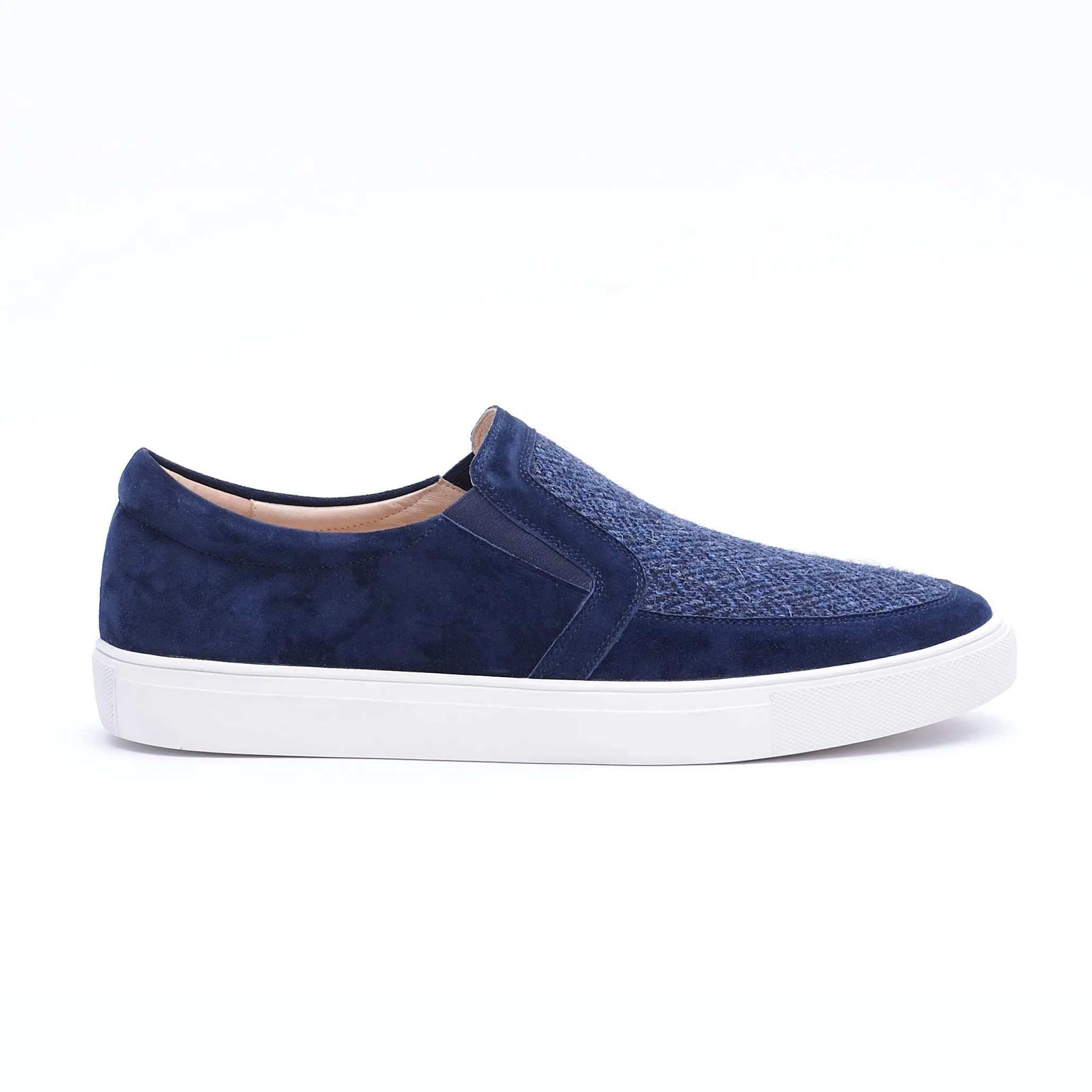 Men's Harris Tweed & Suede Trainers [2Colors]