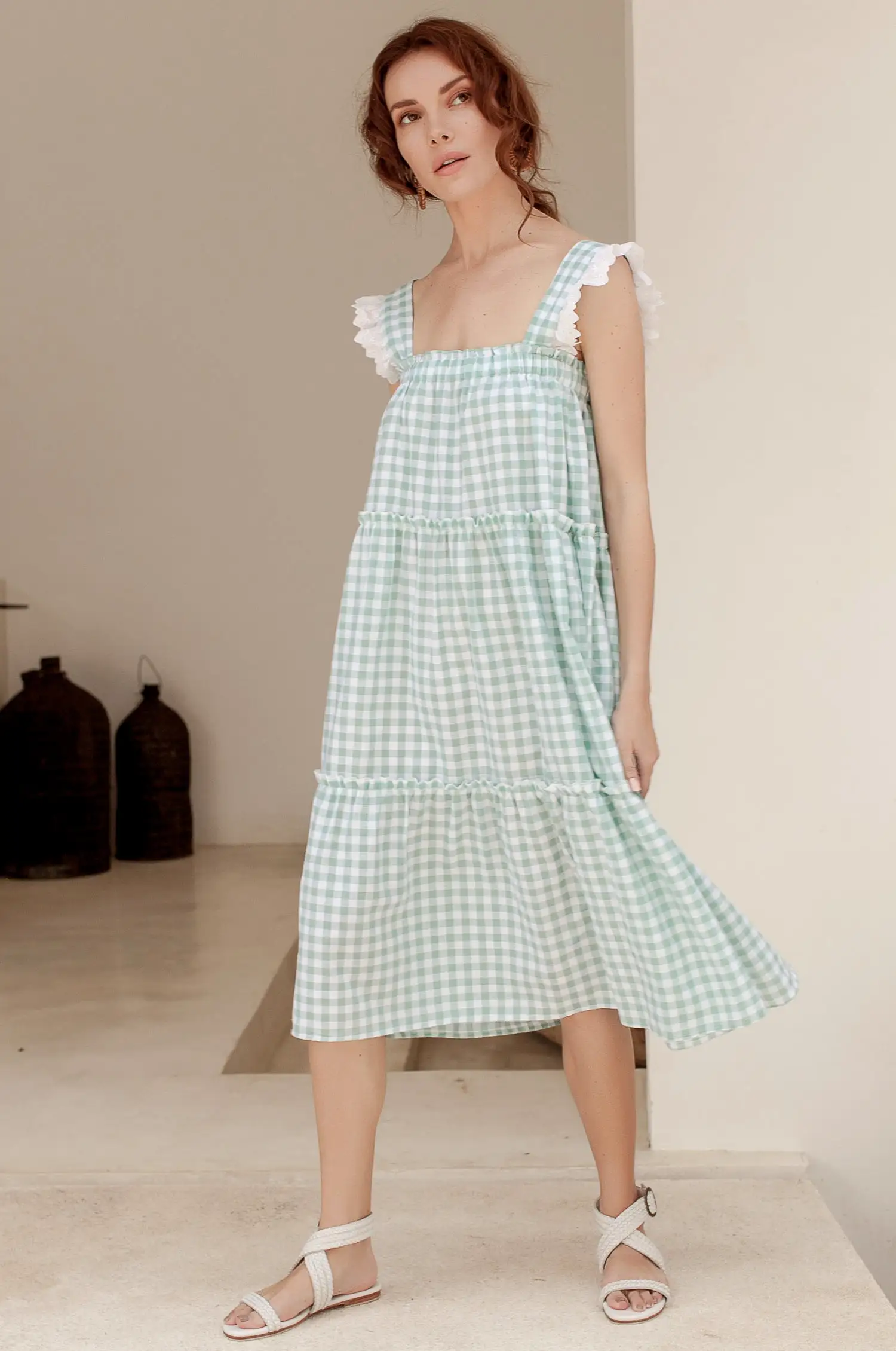 Meringue Tiered Sleeveless Dress (Sale)