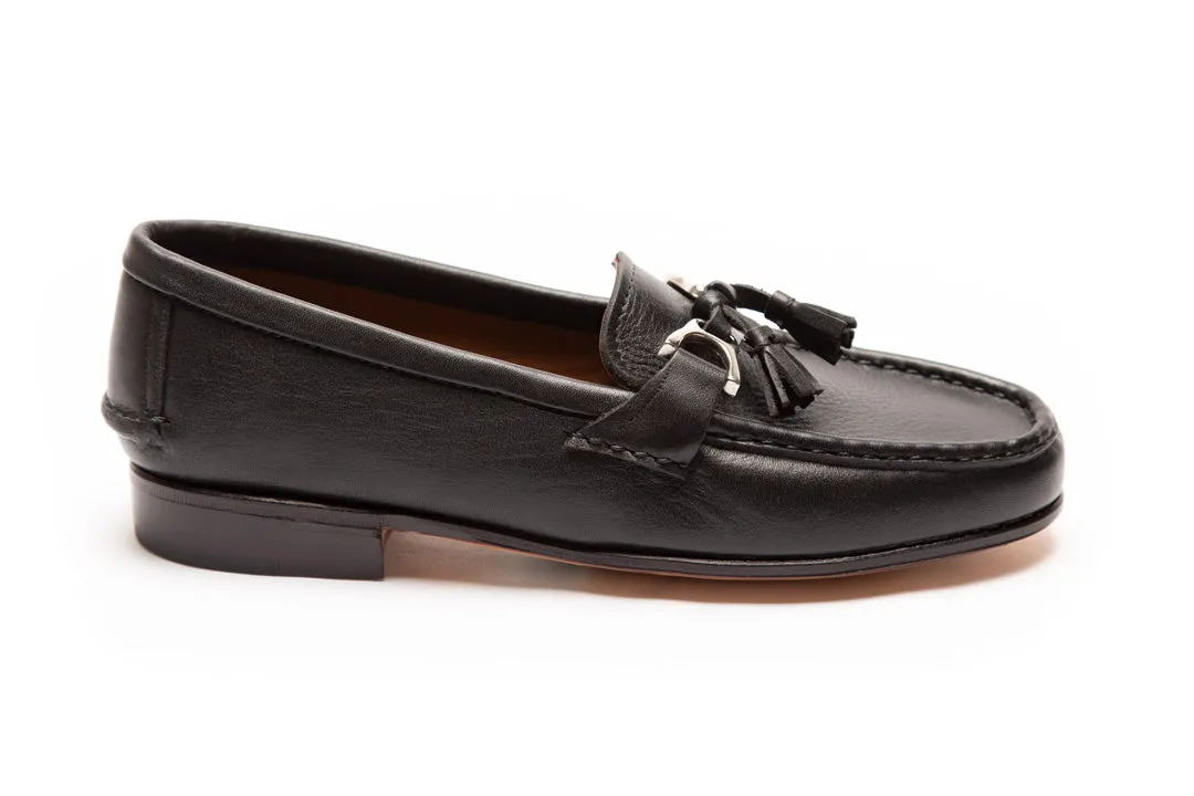 Moccasin 5319 with Tassels Black