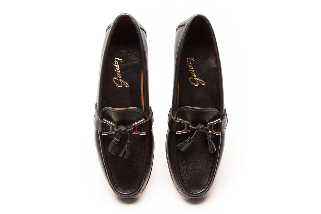 Moccasin 5319 with Tassels Black