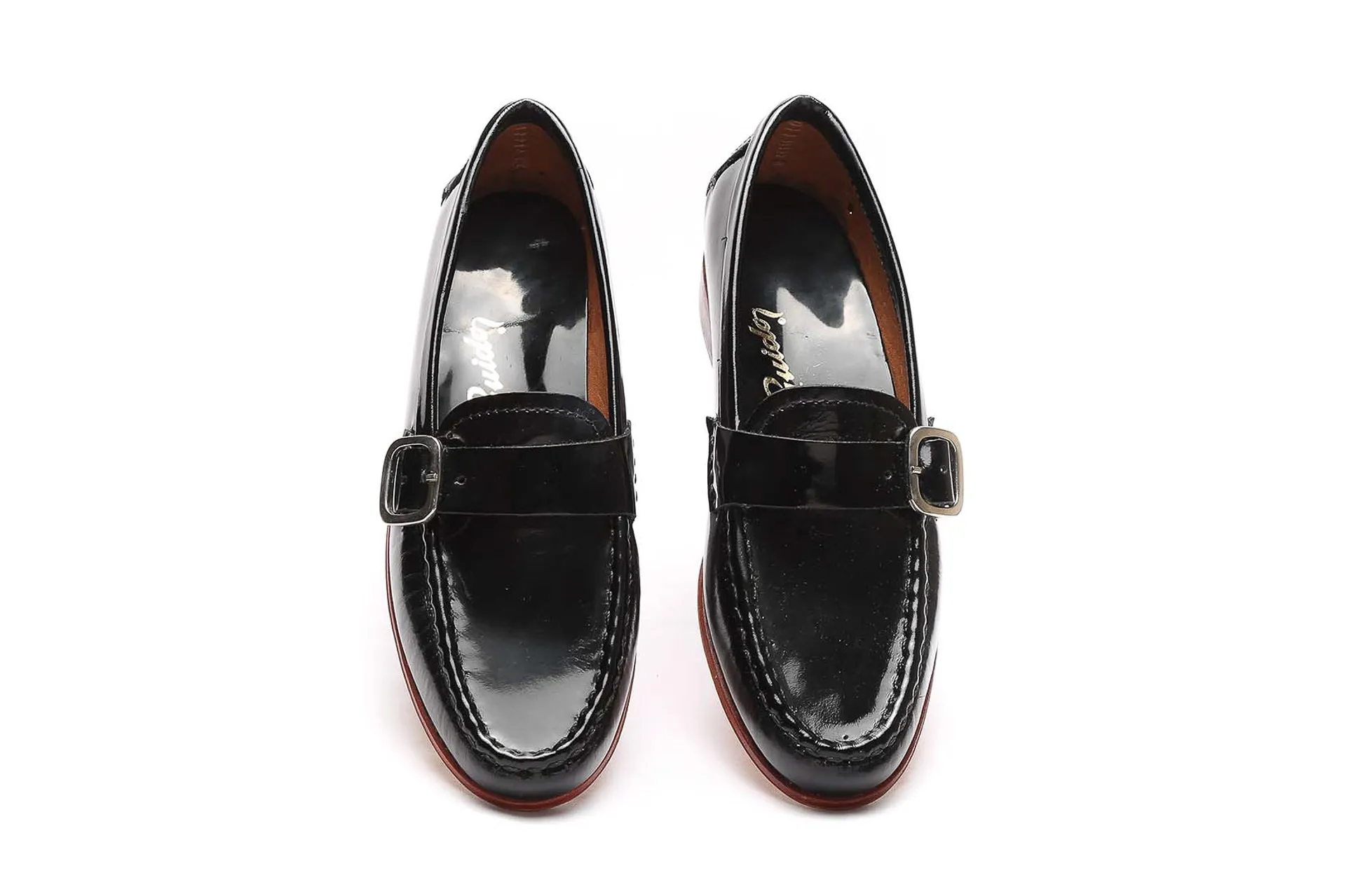 Moccasin 5320 with Buckle Patent Black