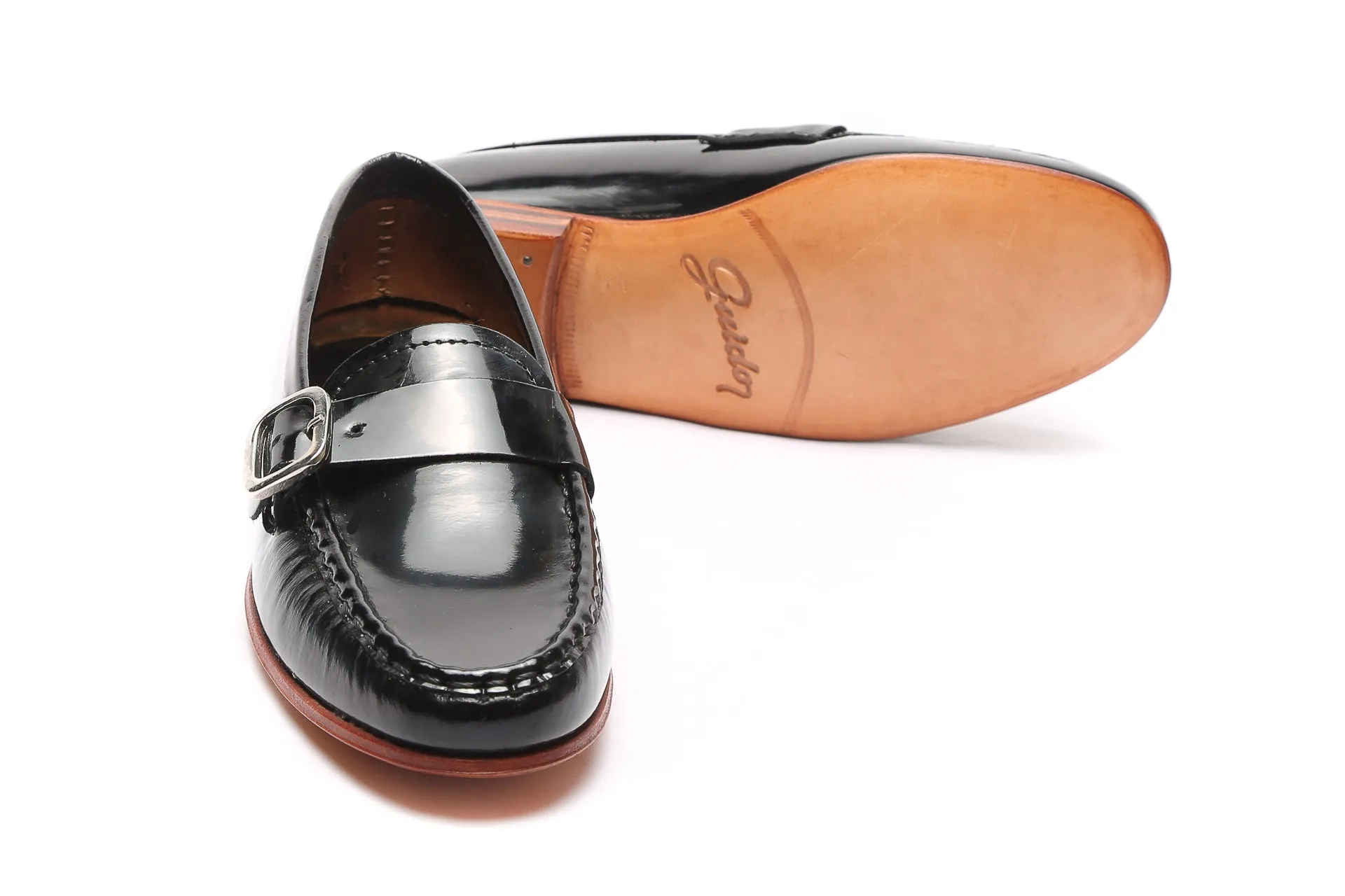 Moccasin 5320 with Buckle Patent Black