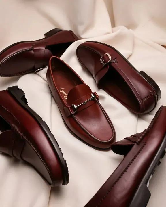 Moccasin Double Rubber Sole 4779 Burgundy