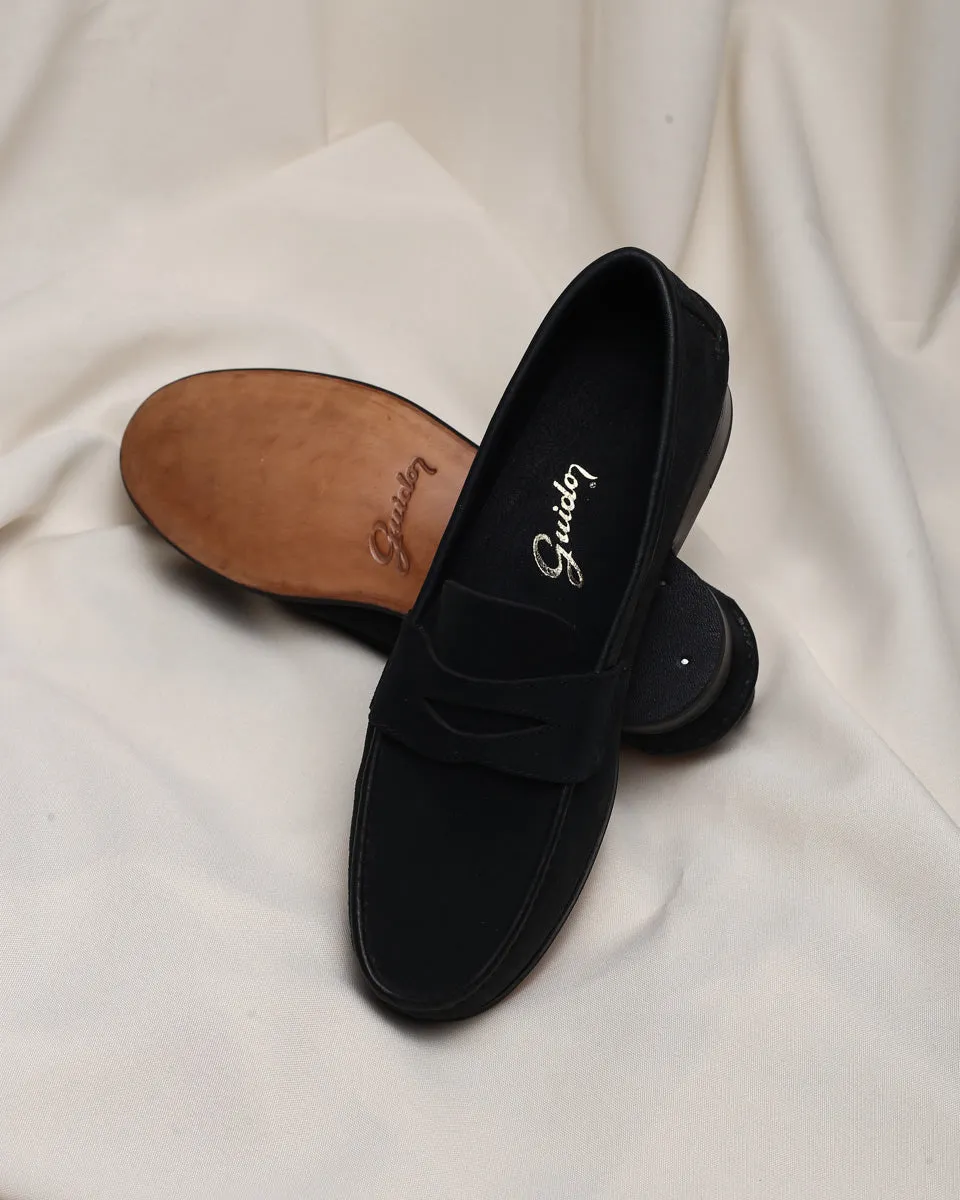 Moccasin Simple Sole 4218 Black Suede