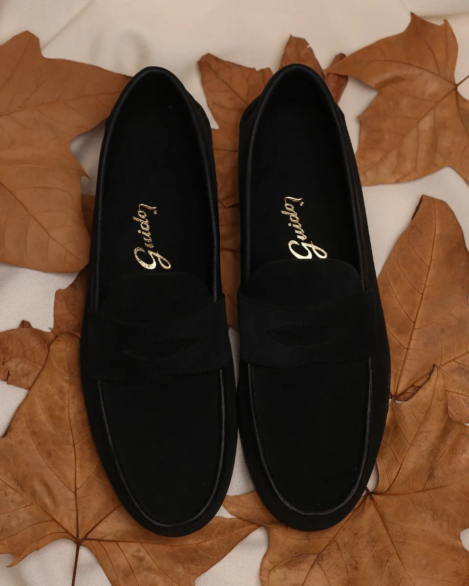 Moccasin Simple Sole 4218 Black Suede