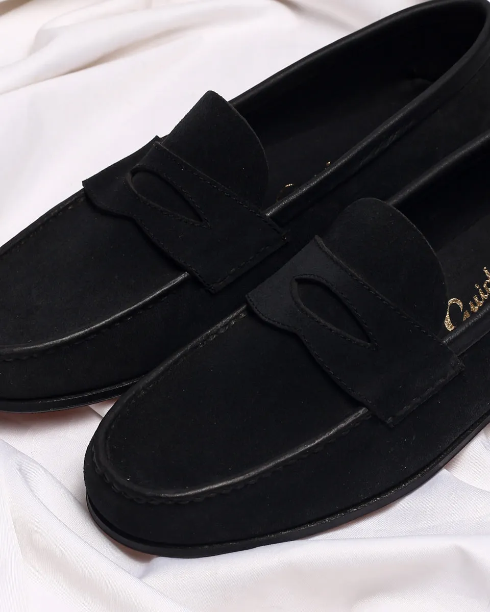 Moccasin Simple Sole 4218 Black Suede