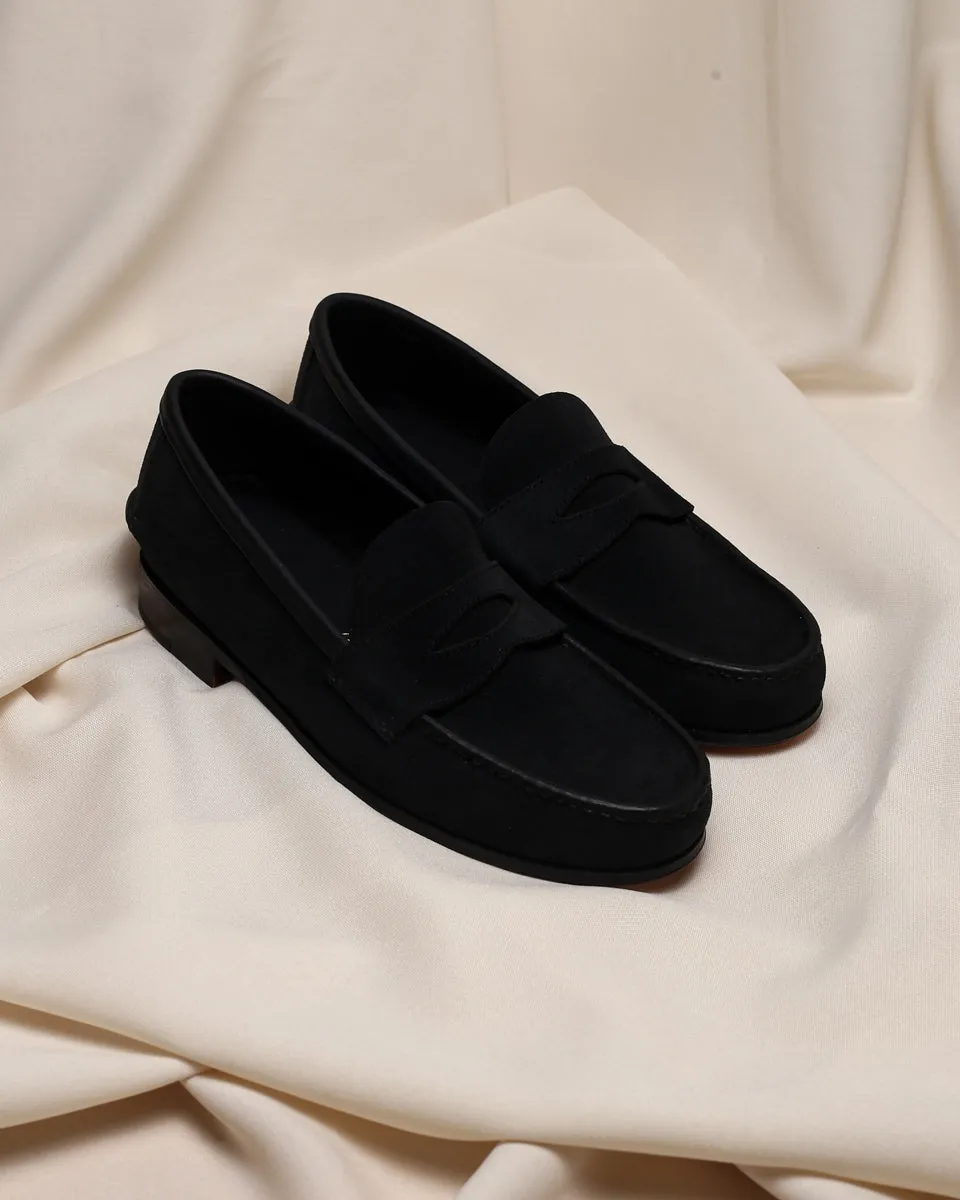 Moccasin Simple Sole 4218 Black Suede