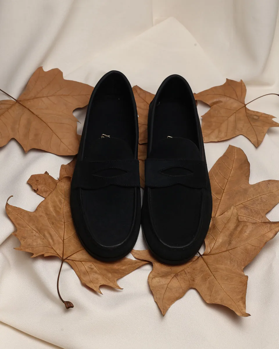 Moccasin Simple Sole 4218 Black Suede